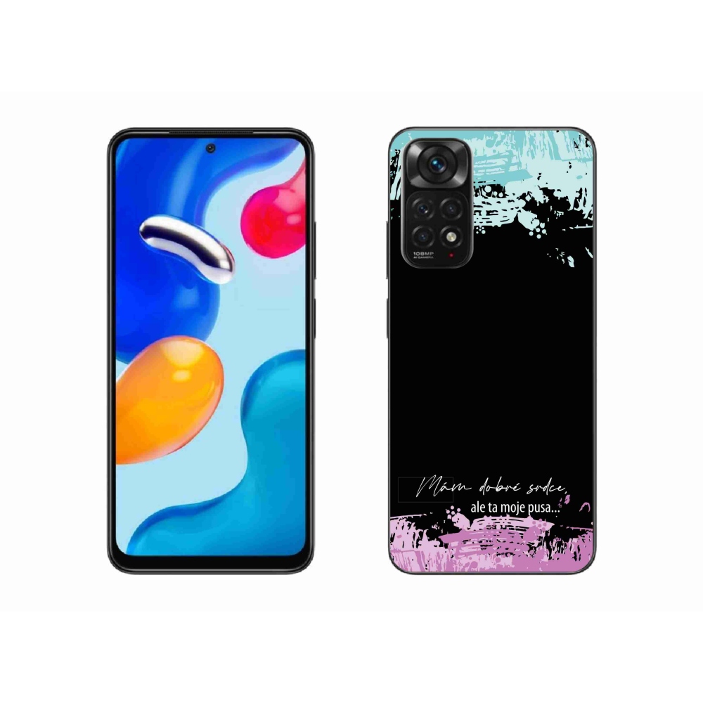 Gelový kryt mmCase na Xiaomi Redmi Note 11S 4G - vtipný text 3 černé pozadí