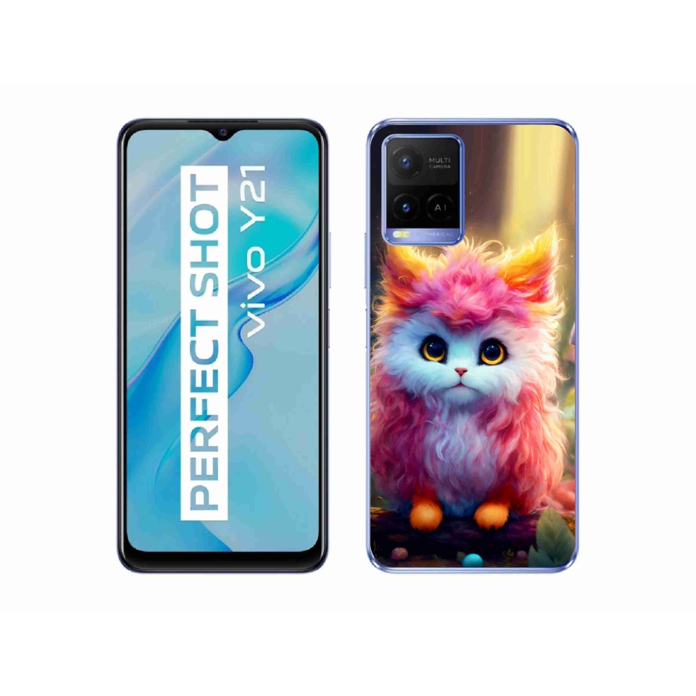 Gelový kryt mmCase na Vivo Y21/Y21s/Y33s - roztomilé kotě 5