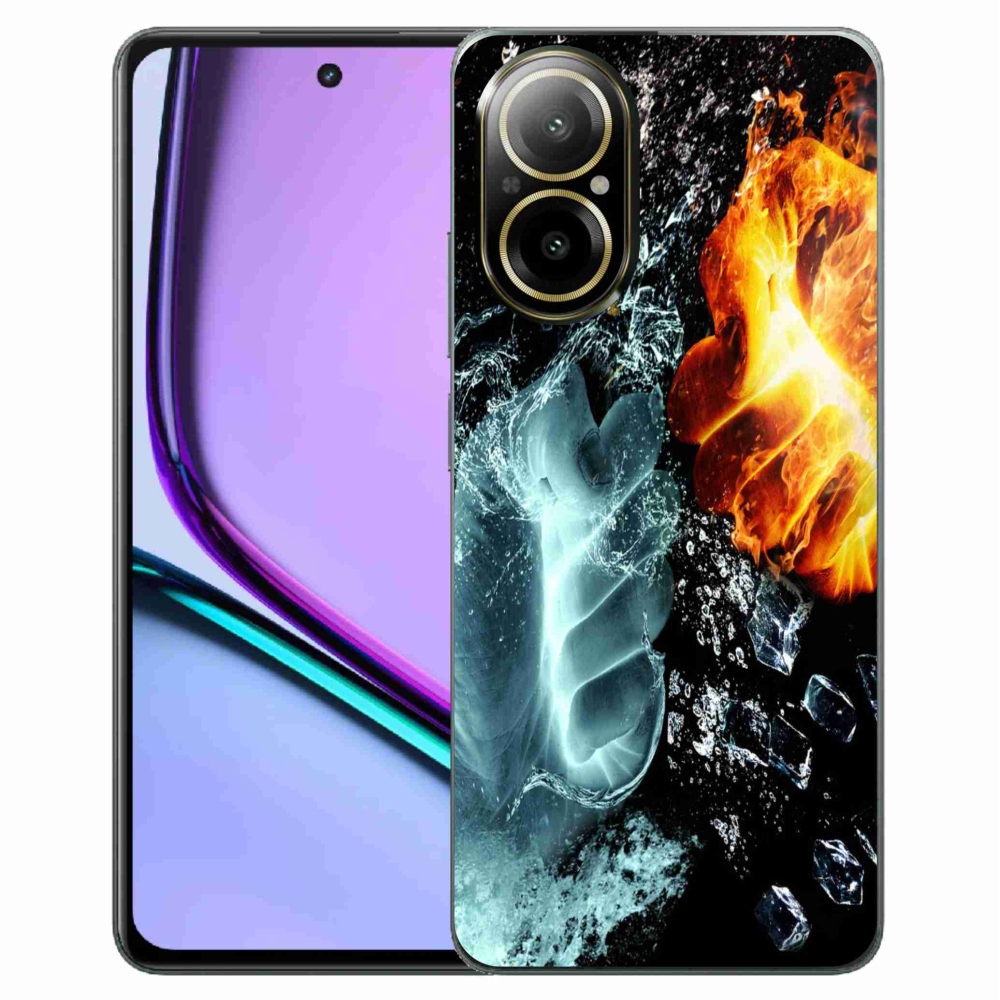 Gelový kryt mmCase na Realme C67 - voda a oheň