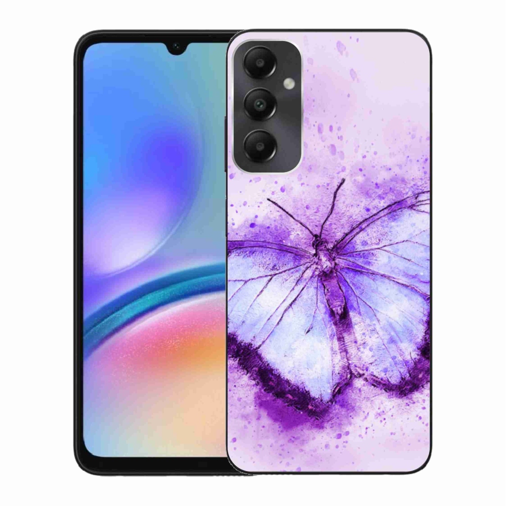 Gelový kryt mmCase na Samsung Galaxy A05s - fialový motýl