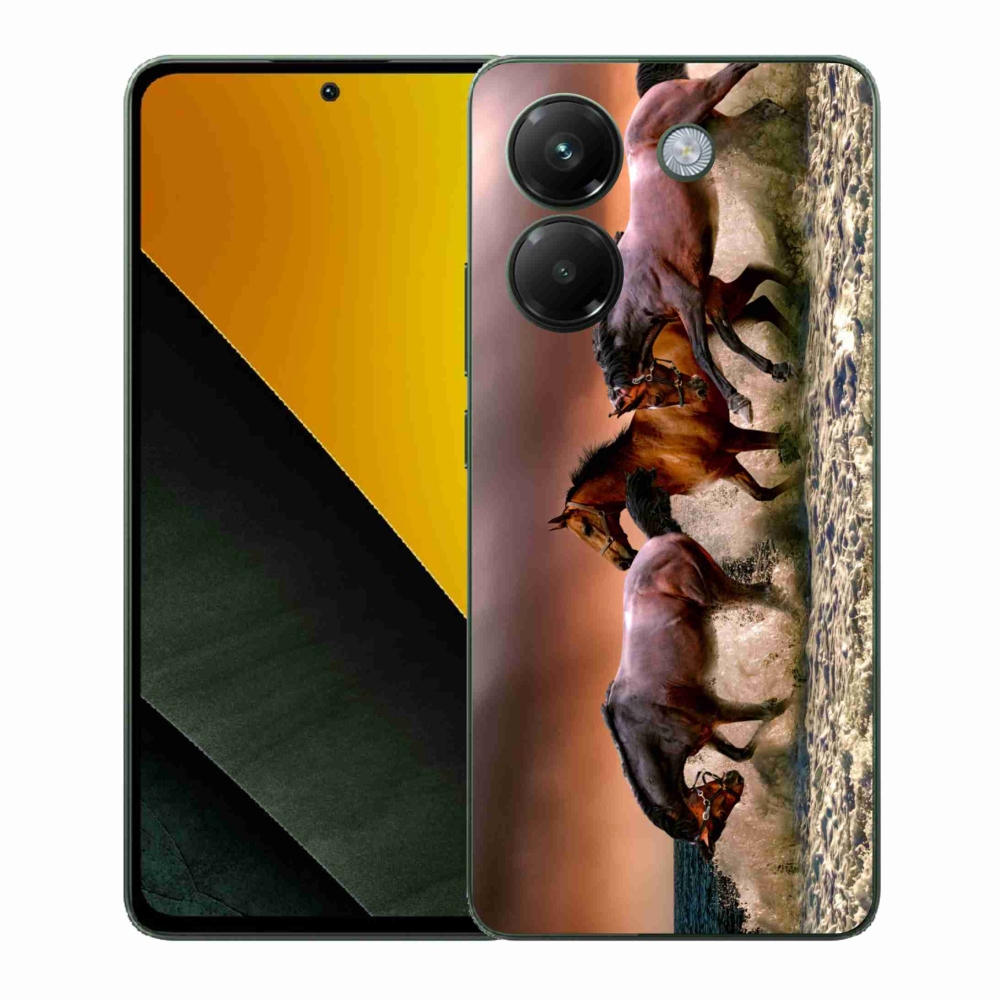 Gelový kryt mmCase na Xiaomi Poco M7 Pro 5G - koně 1