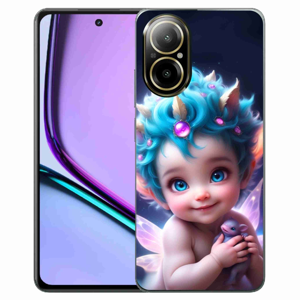 Gelový kryt mmCase na Realme C67 - dítě s motýlími křídly