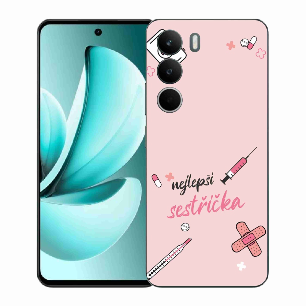 Gelový kryt mmCase na Realme C71 - nejlepší sestřička růžové pozadí