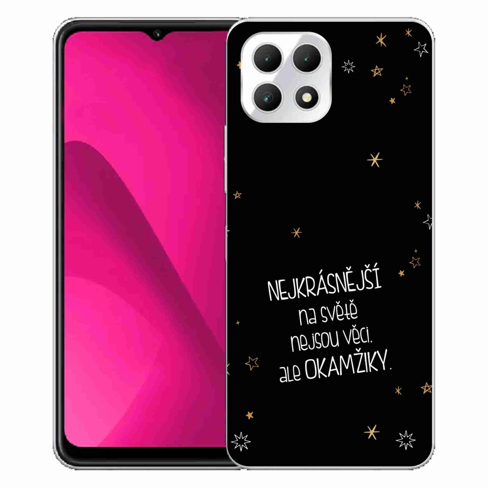 Gelový kryt mmCase na T-Mobile T Phone 2 - citát 4 černé pozadí