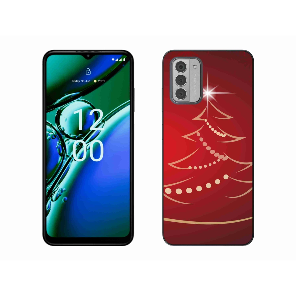 Gelový kryt mmCase na Nokia G42 - kreslený vánoční stromek