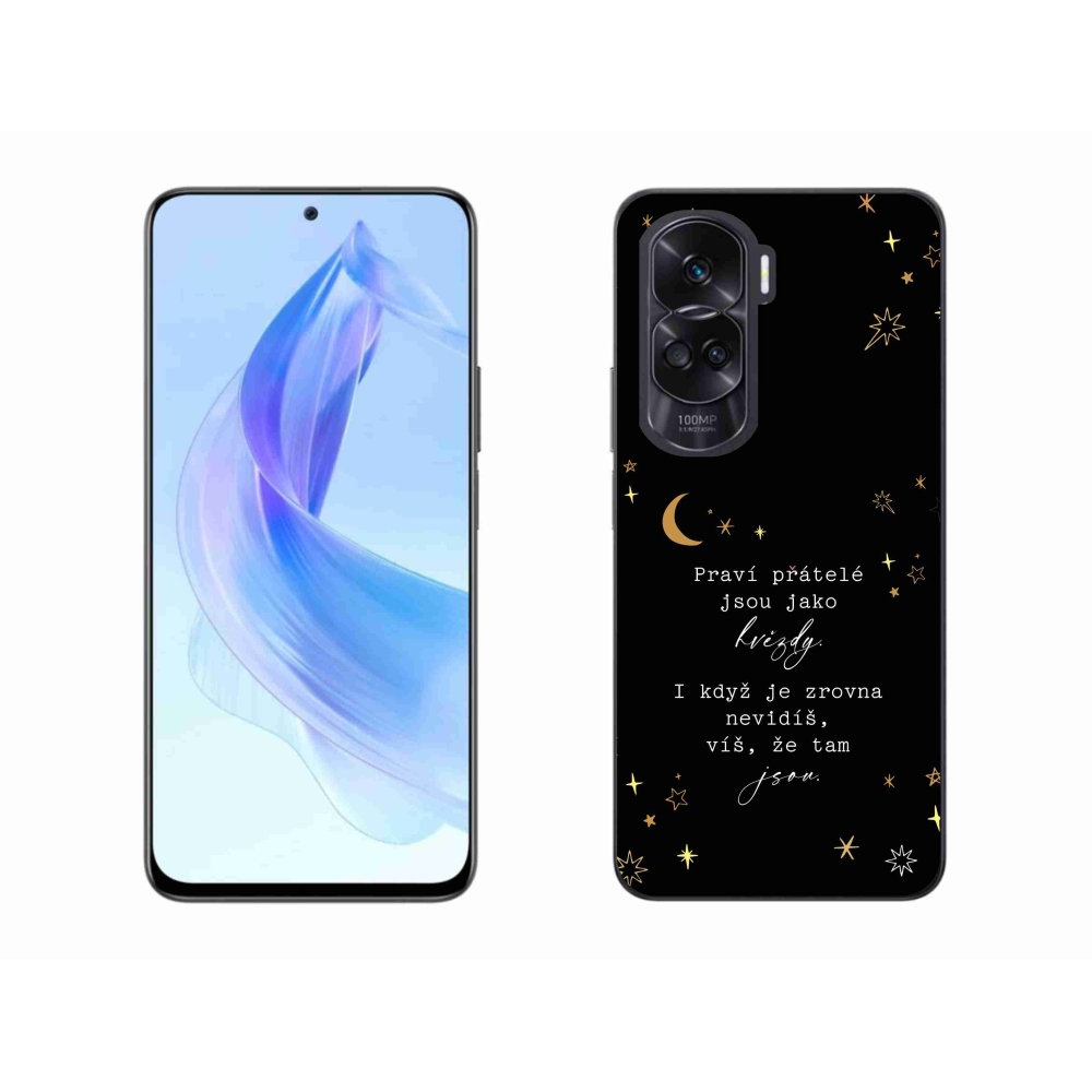 Gelový kryt mmCase na Honor 90 Lite - citát 6 černé pozadí