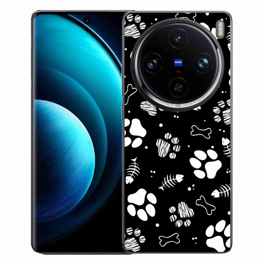 Gelový kryt mmCase na Vivo X100 Pro 5G - psí tlapky