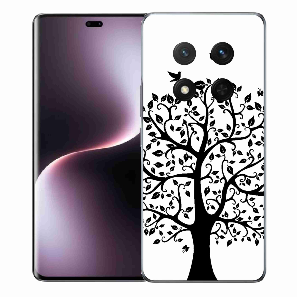 Gelový kryt mmCase na Honor Magic 7 Lite 5G - černobílý strom