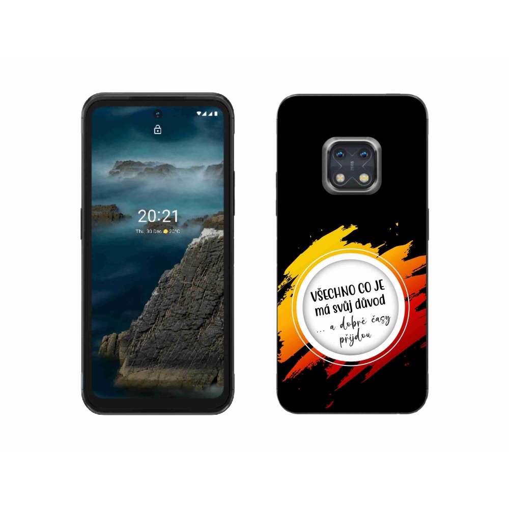 Gelový kryt mmCase na Nokia XR20 - citát 3 černé pozadí