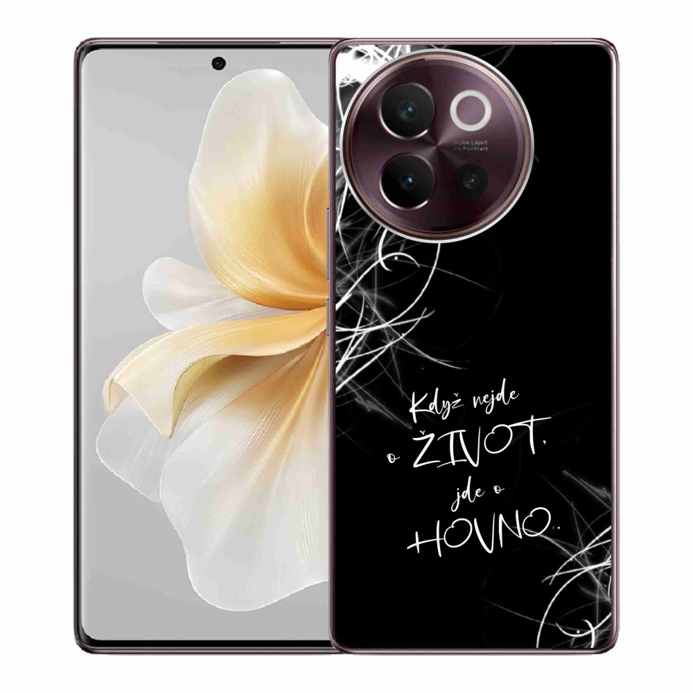 Gelový kryt mmCase na Vivo V40 Lite 5G - vtipný text 16 černé pozadí