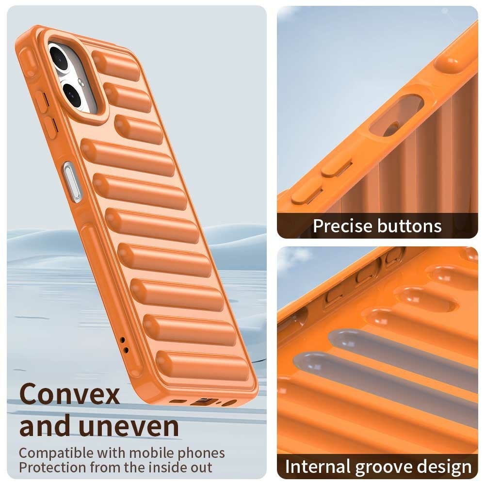 Stripe odolný kryt na Samsung Galaxy A06 4G - oranžový