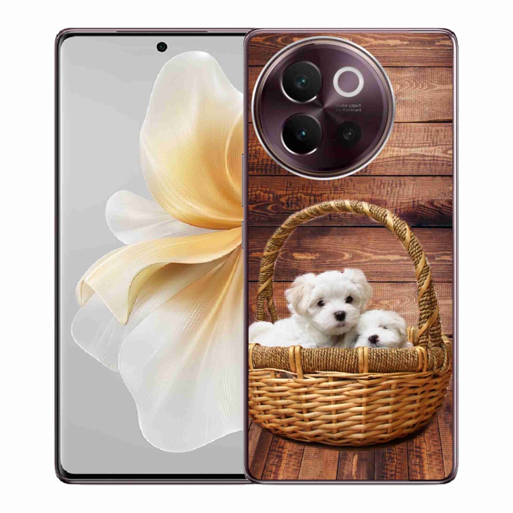Gelový kryt mmCase na Vivo V40 Lite 5G - štěňátka