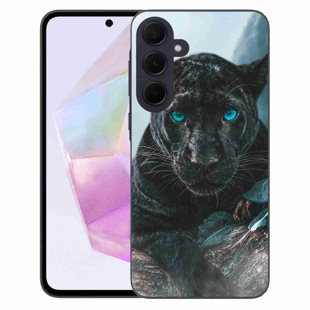 Gelový kryt mmCase na Samsung Galaxy A35 5G - černý panter