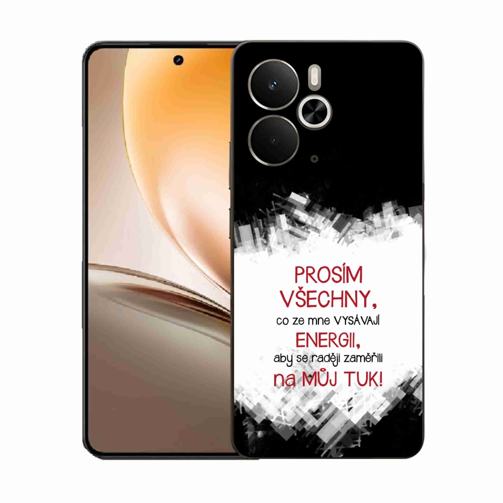 Gelový kryt mmCase na Realme 14 5G - vtipný text 1 červený