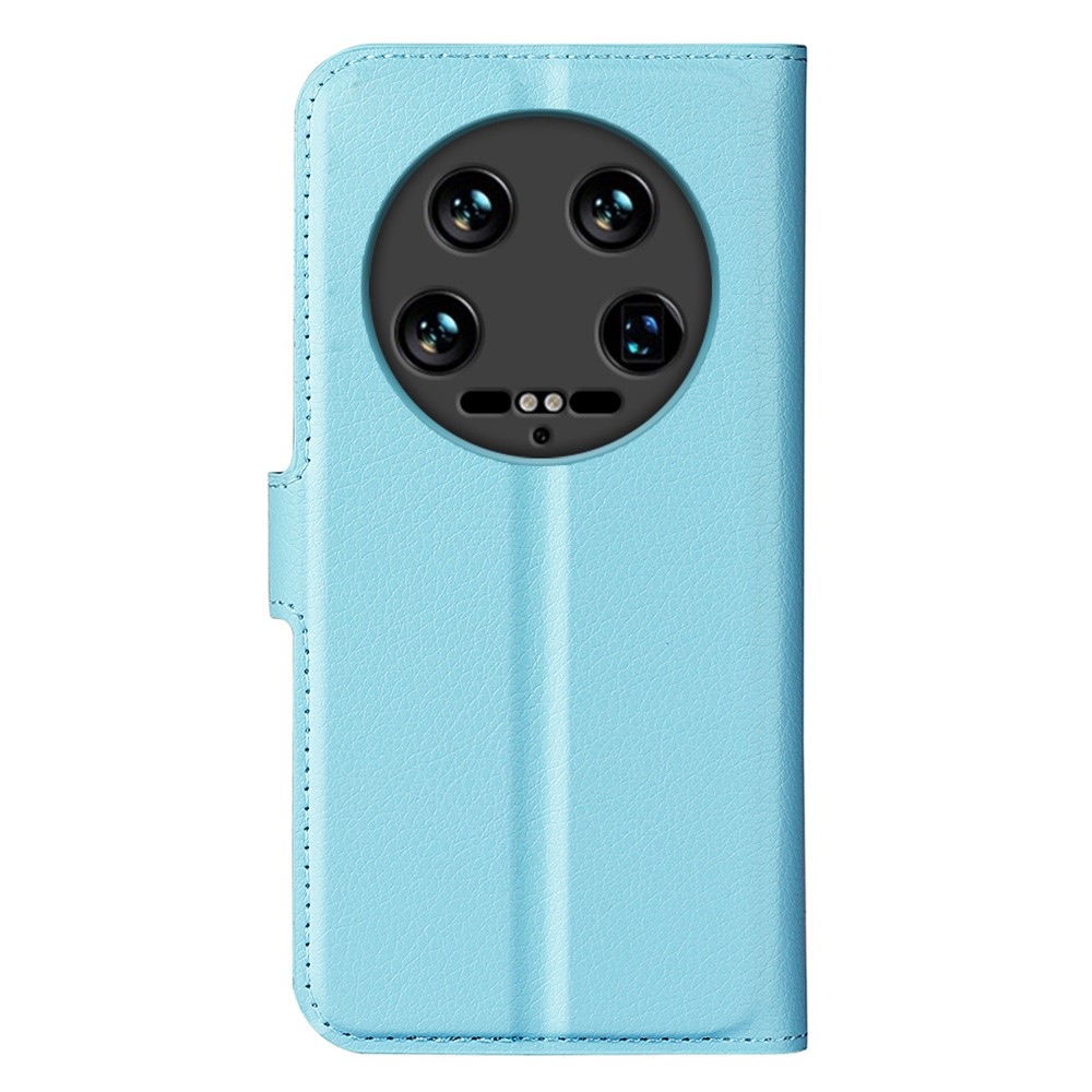 Litchi knížkové pouzdro na Xiaomi 14 Ultra - modré