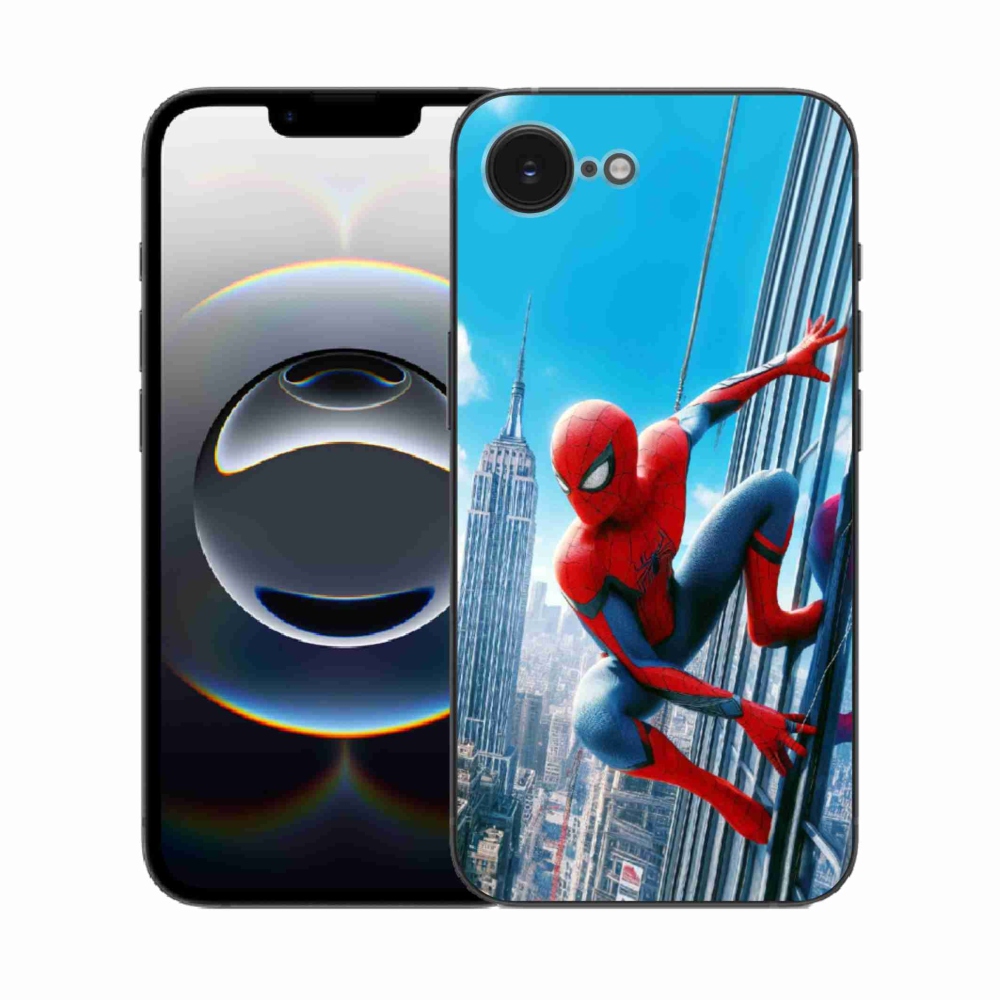 Gelový kryt mmCase na iPhone 16e - spiderman