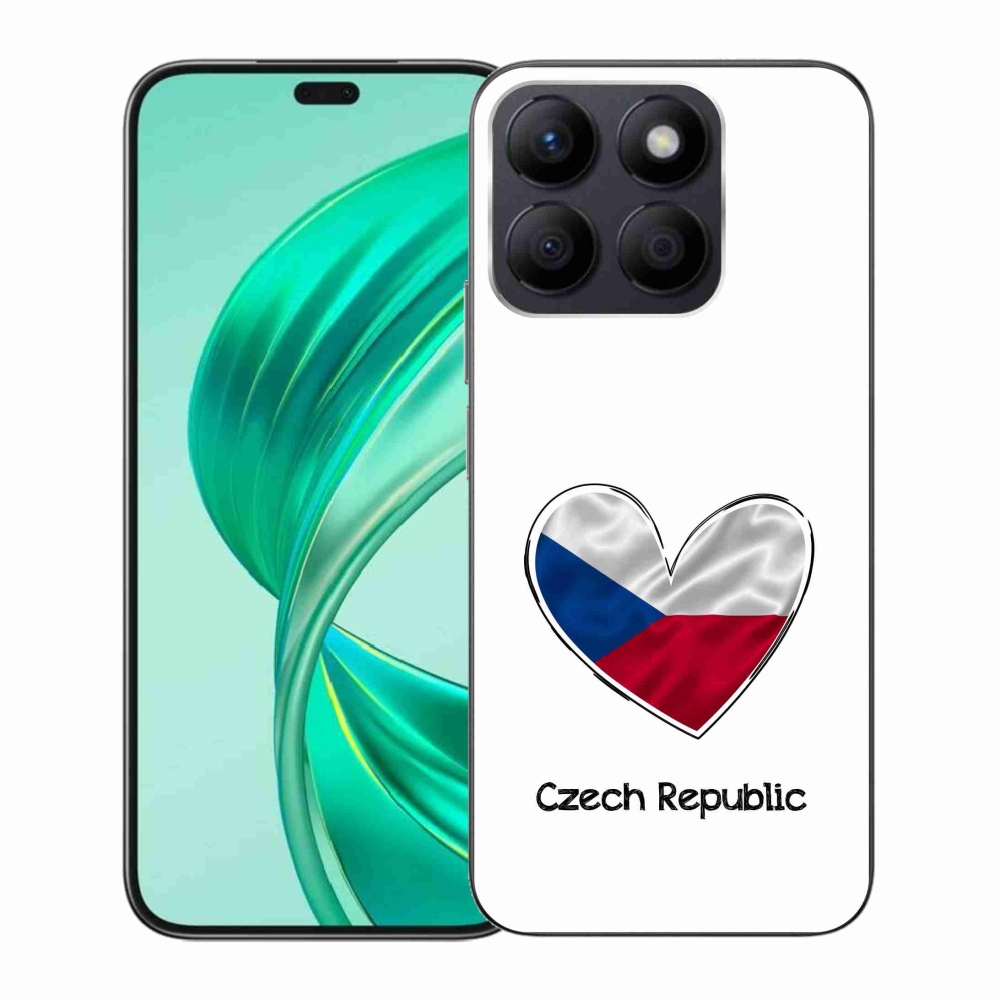 Gelový kryt mmCase na Honor X8b - vlajka srdce bílé pozadí