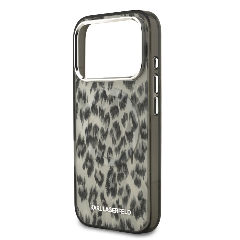 Karl Lagerfeld IML Leopard MagSafe Zadní Kryt pro iPhone 17 Pro Brown