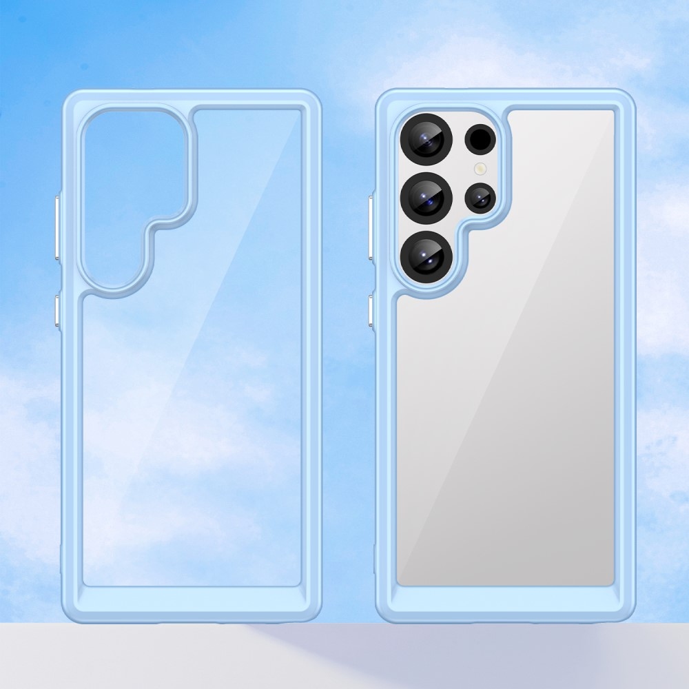 Gelový obal s pevnými zády na Samsung Galaxy S25 Ultra - modrý