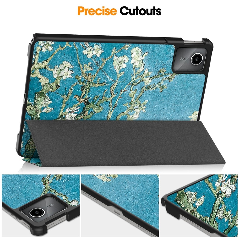 Print chytré zavírací pouzdro na Lenovo Tab M11/Tab K11 - bílé květy