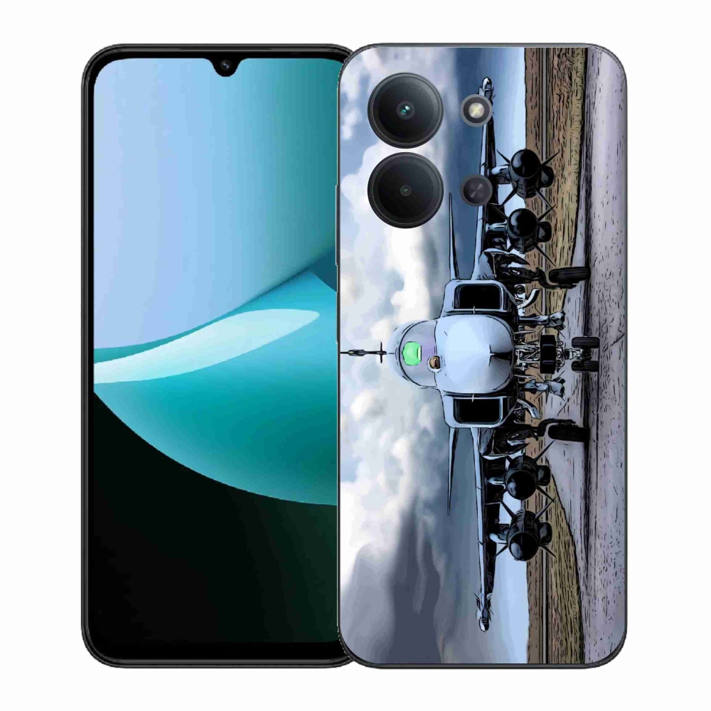 Gelový kryt mmCase na Xiaomi Redmi 15C 4G (171mm)/Poco C85 4G (171mm) - vojenské letadlo