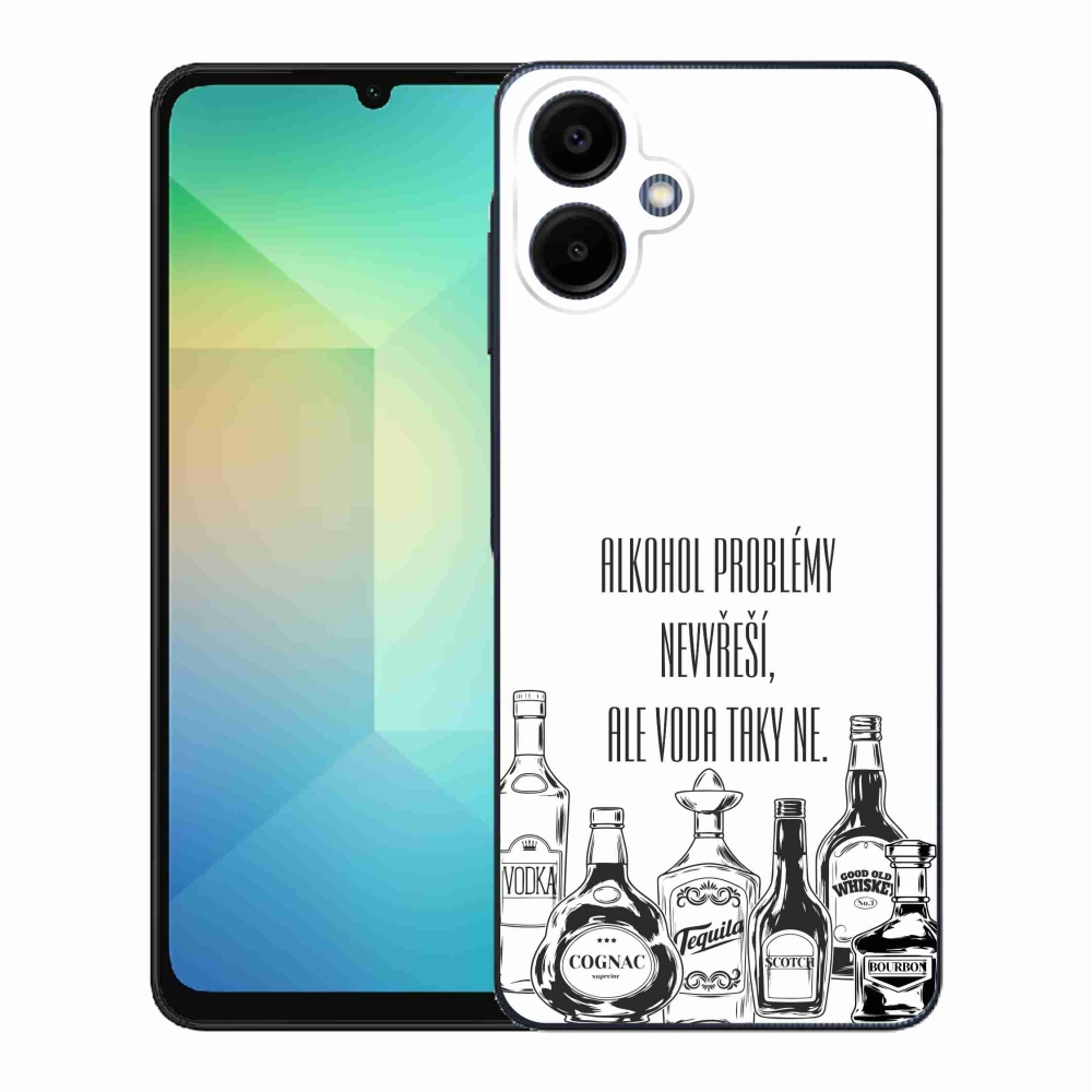 Gelový kryt mmCase na Samsung Galaxy A06 4G - vtipný text bílé pozadí