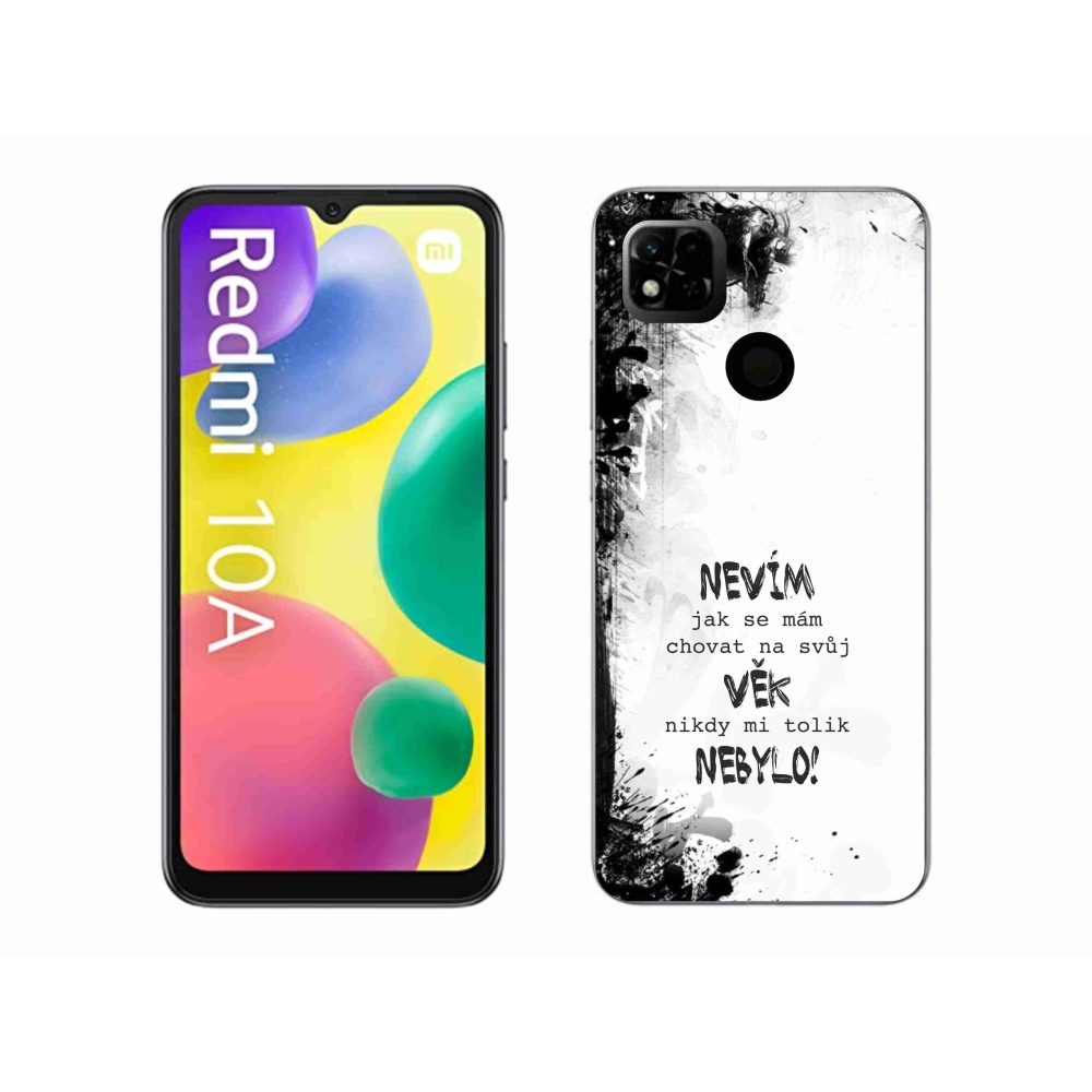 Gelový kryt mmCase na Xiaomi Redmi 10A - vtipný text 14 bílé pozadí