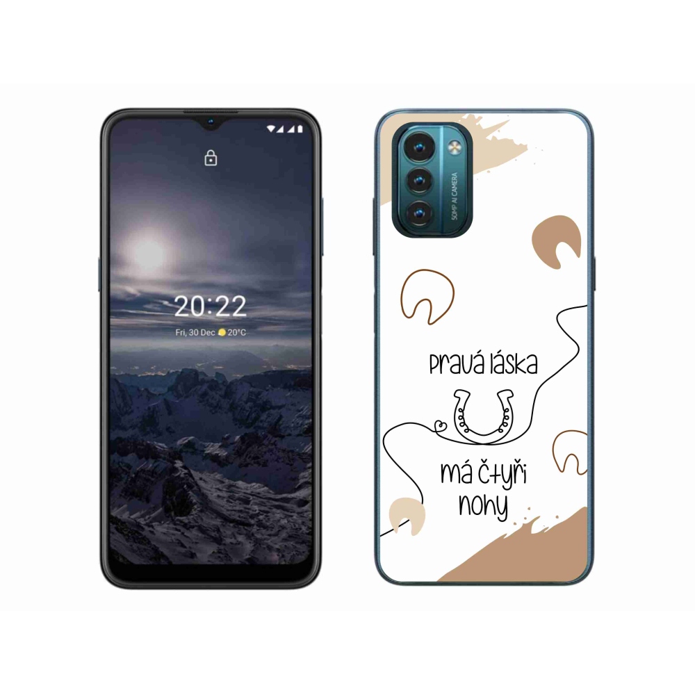 Gelový kryt mmCase na Nokia G11/G21 - koňský motiv bílé pozadí