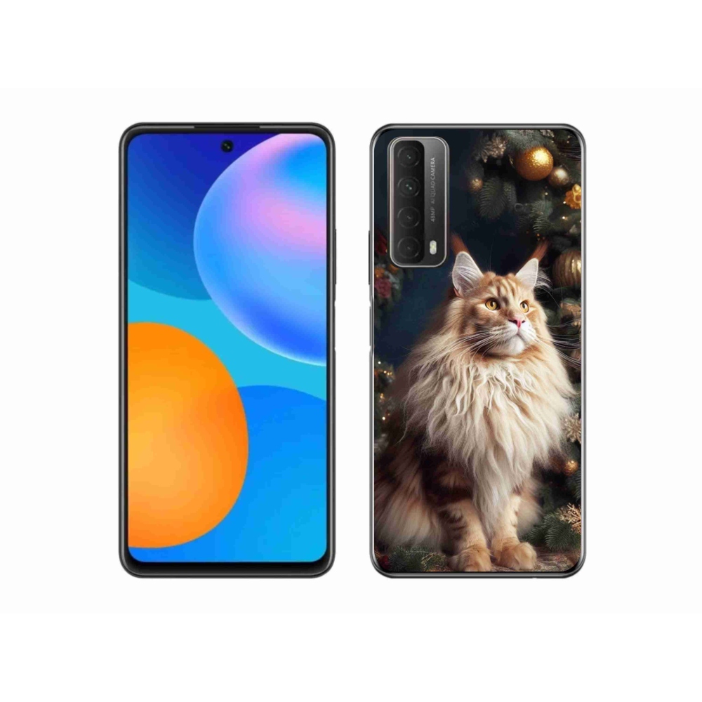 Gelový kryt mmCase na Huawei P Smart (2021) - kočka u stromku