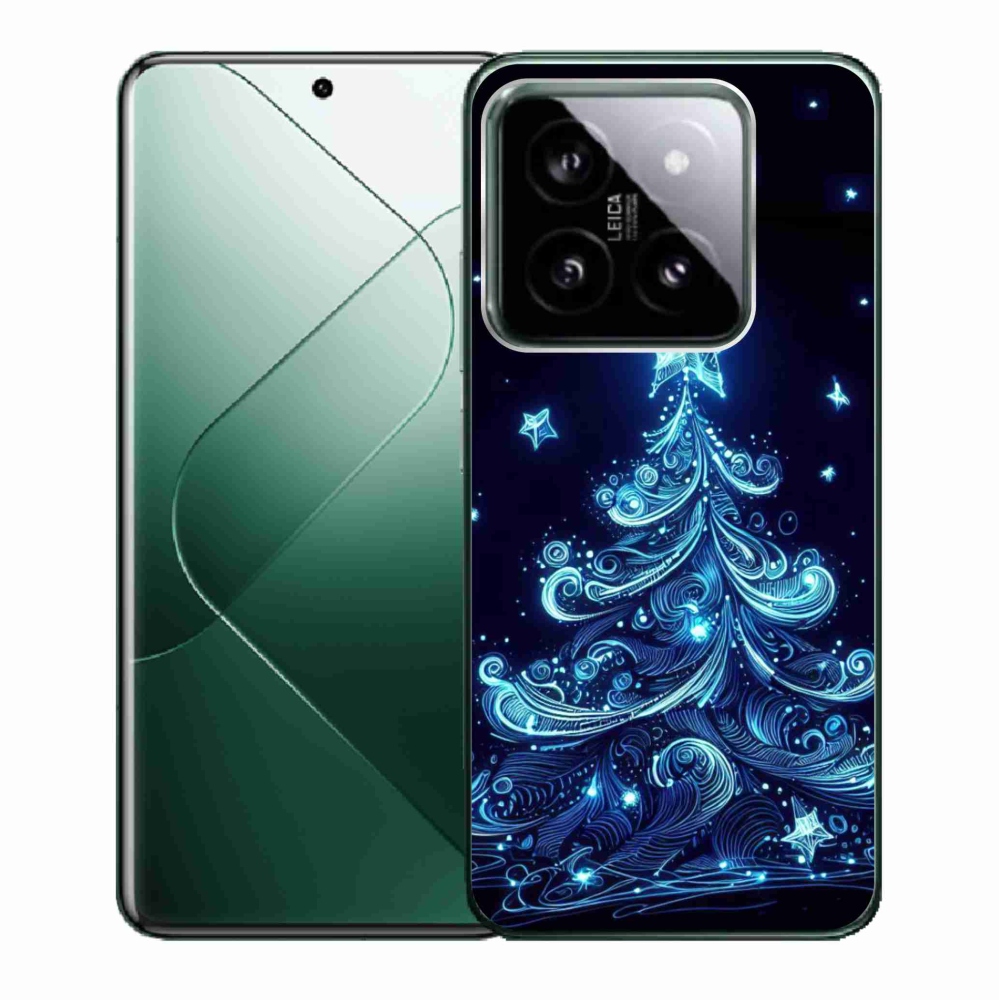 Gelový kryt mmCase na Xiaomi 14 - neonový vánoční stromek 4