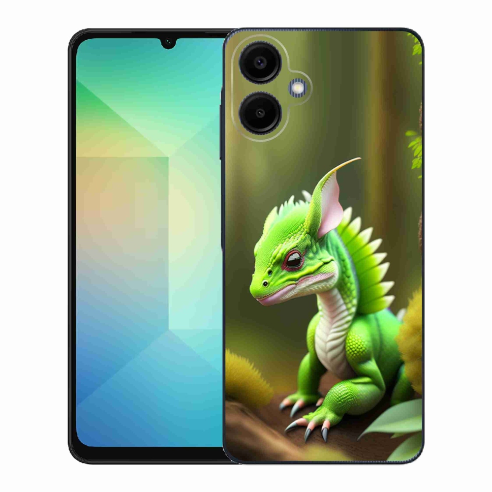 Gelový kryt mmCase na Samsung Galaxy A06 4G - zelený dráček