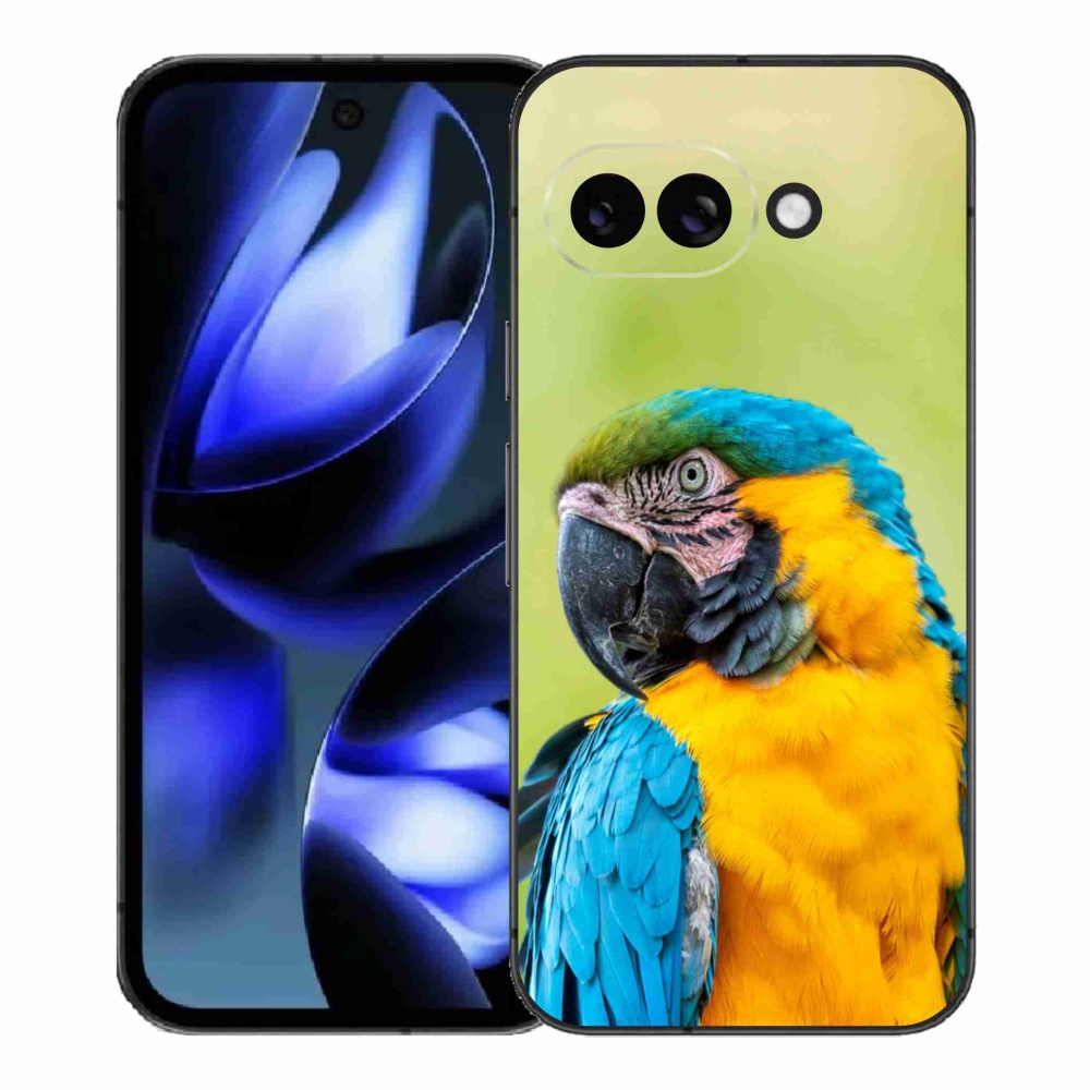 Gelový kryt mmCase na Google Pixel 9a - papoušek ara 2