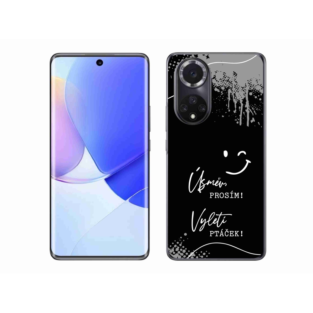 Gelový kryt mmCase na Huawei Nova 9 - vtipný text 4 černé pozadí