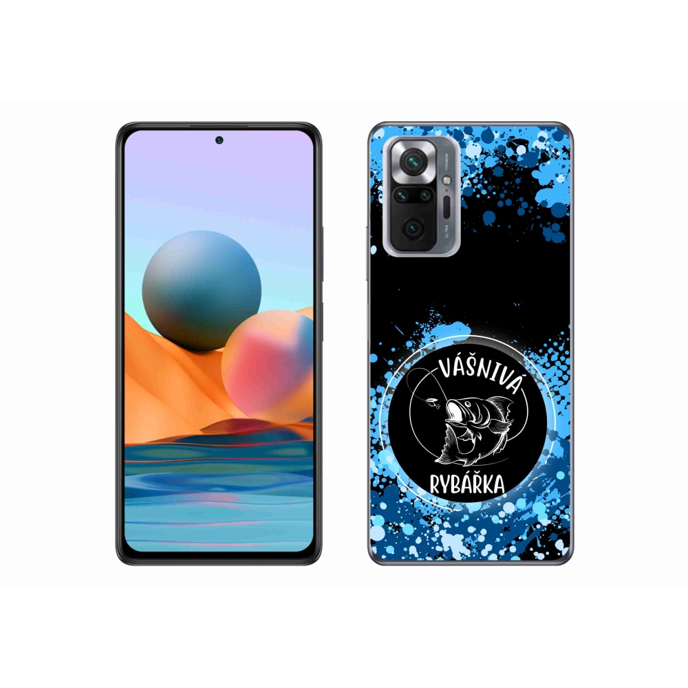 Gelový kryt mmCase na Xiaomi Redmi Note 10 Pro - vášnivá rybářka černé pozadí