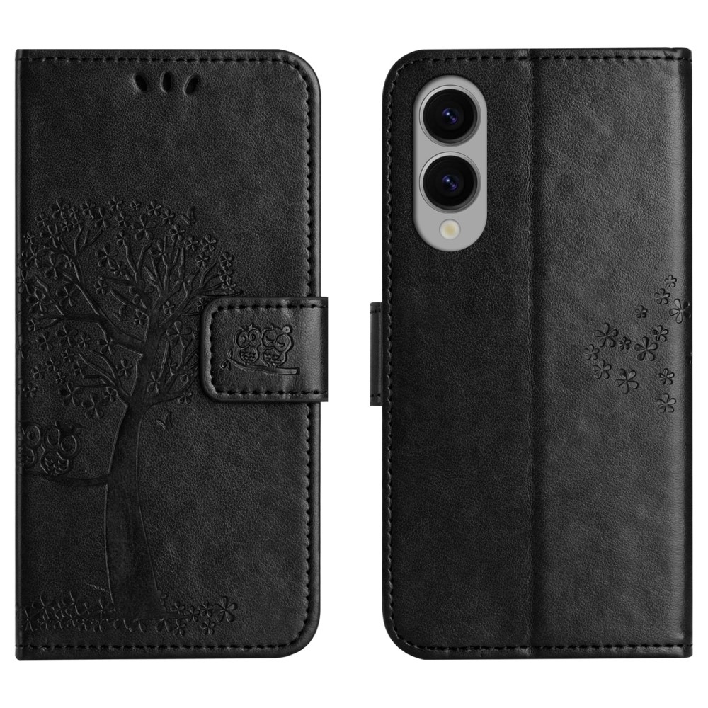 Tree knížkové pouzdro na Samsung Galaxy S25 Edge - černé