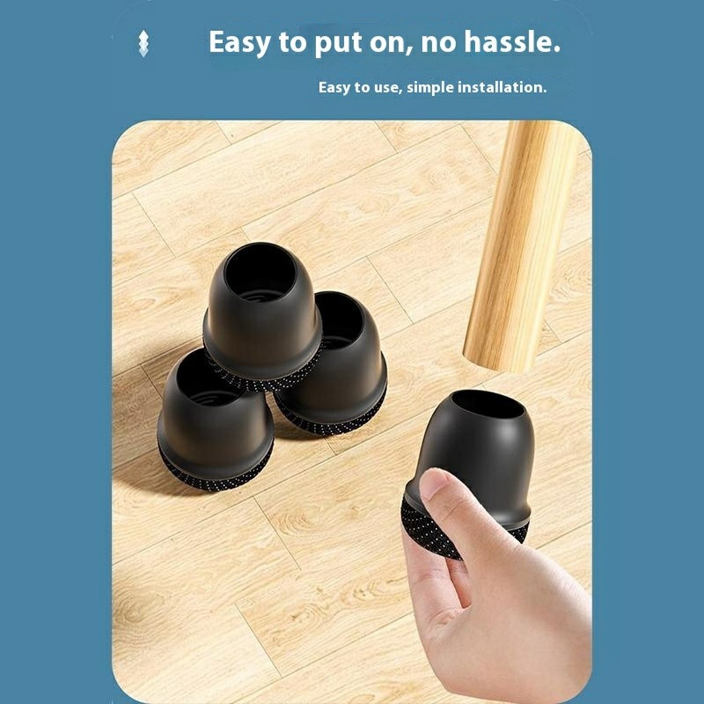 Ochranné silikonové krytky na nohy nábytku 24 ks