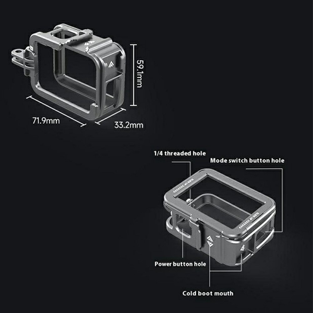 TELESIN kovová ochranná klec pro GoPro Hero 13/12/11 s vertikální montáží