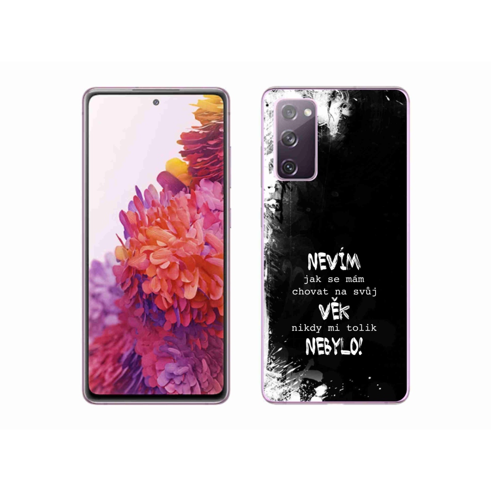 Gelový kryt mmCase na Samsung Galaxy S20 FE - vtipný text 14 černé pozadí