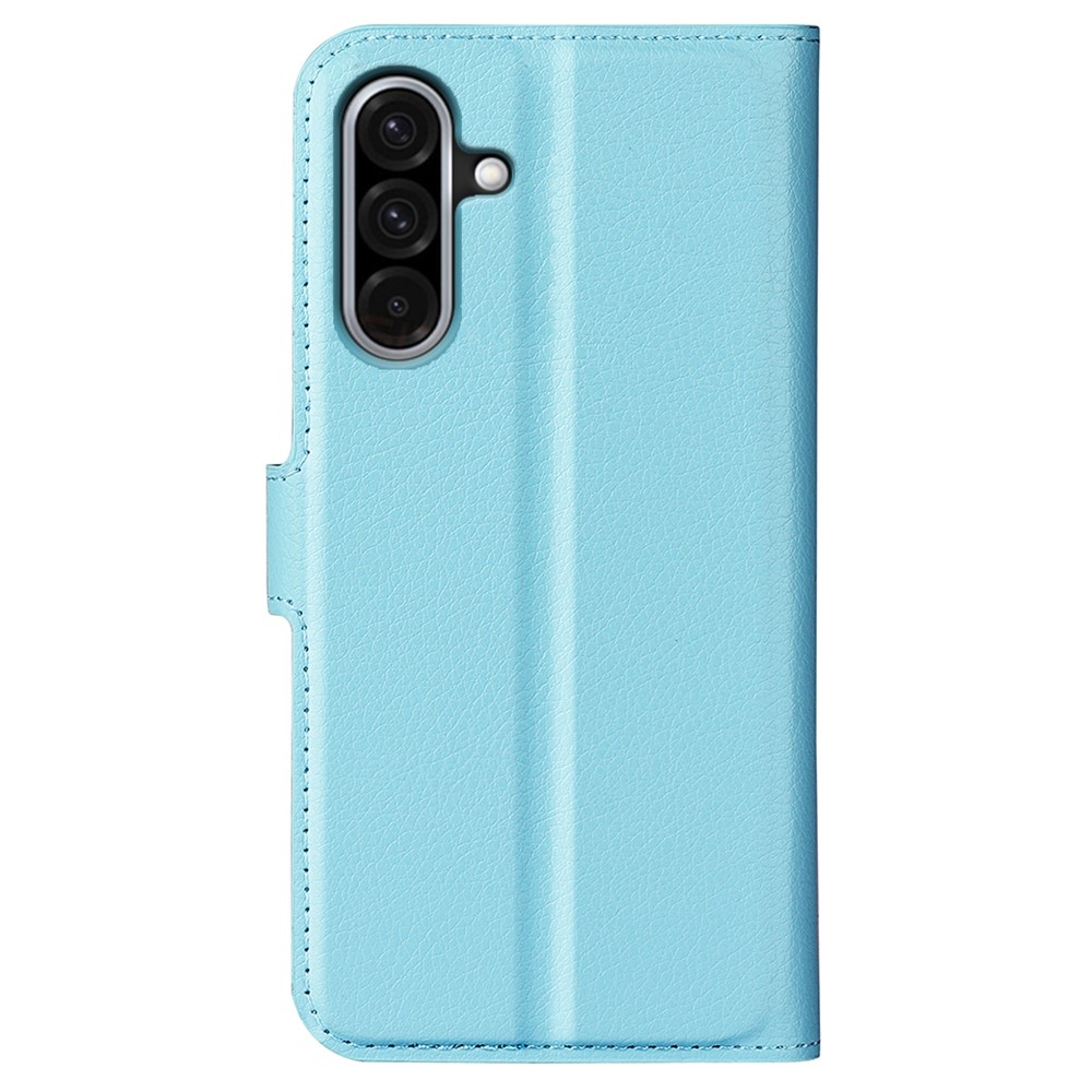 Litchi knížkové pouzdro na Samsung Galaxy A36 5G - modré