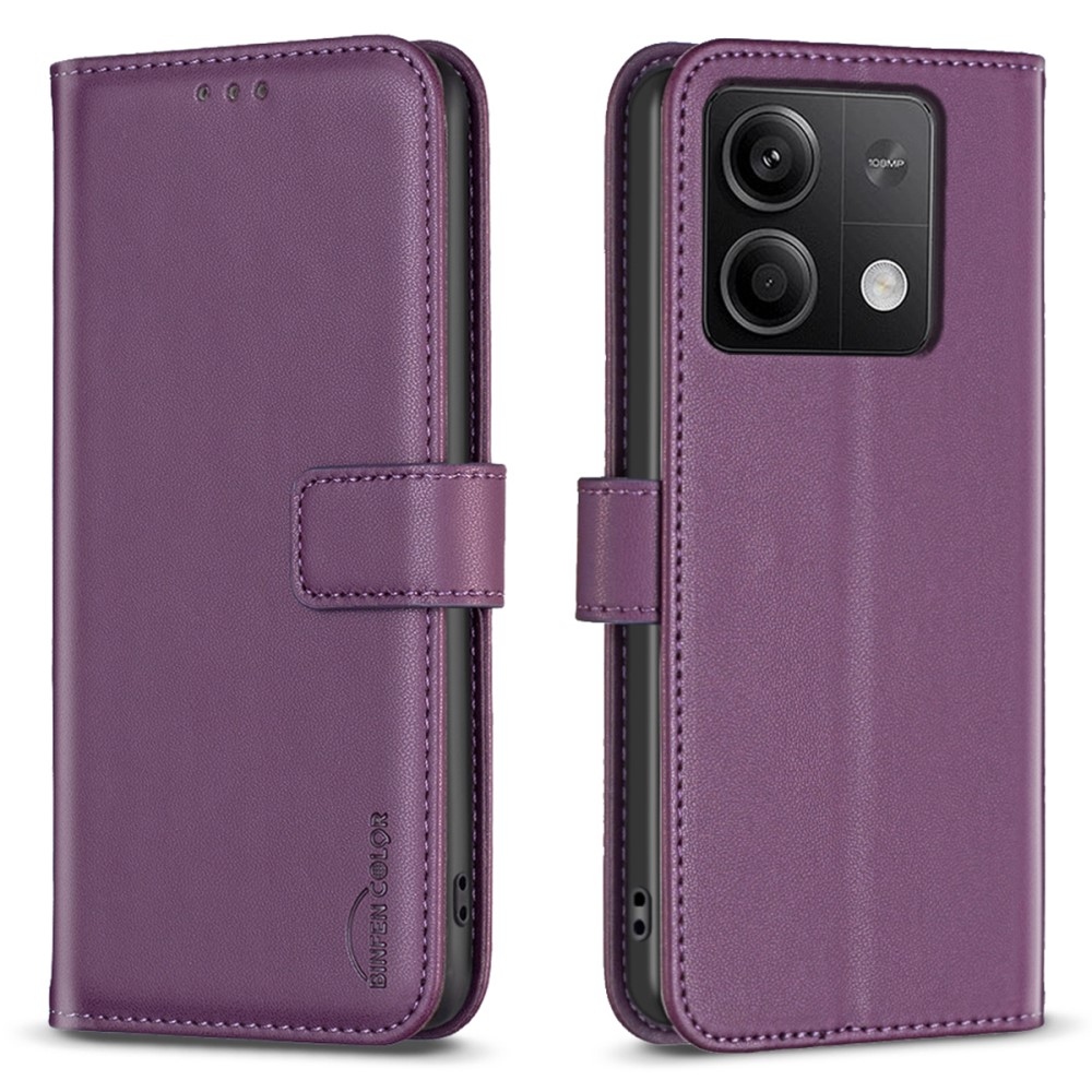 BNF knížkové pouzdro na Xiaomi Redmi Note 13 5G - tmavěfialové