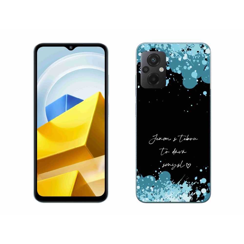 Gelový kryt mmCase na Xiaomi Poco M5 4G - zamilovaný text černé pozadí