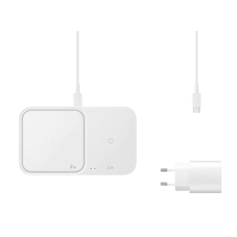 EP-P5400TWE Samsung DUO Podložka pro Bezdrátové Nabíjení White + Adaptér