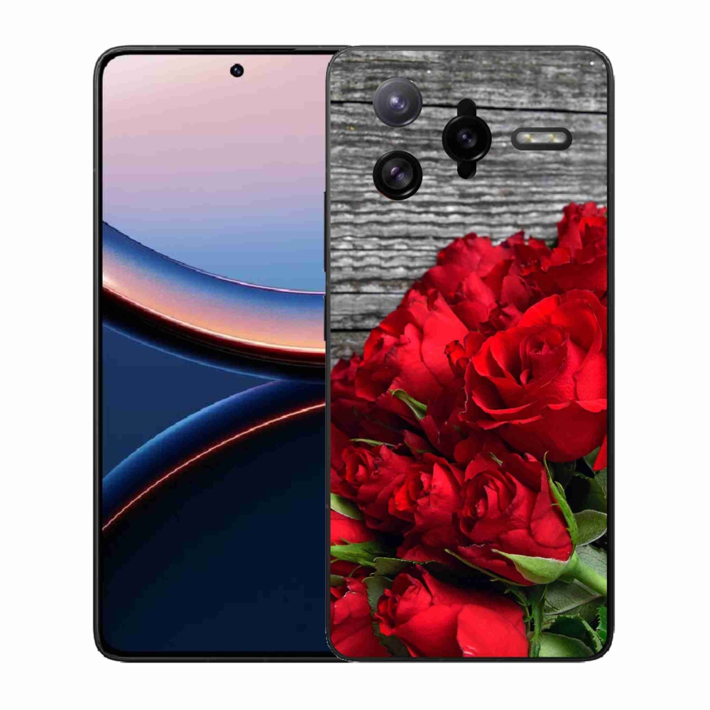 Gelový kryt mmCase na Xiaomi Poco F7 Ultra - červené růže