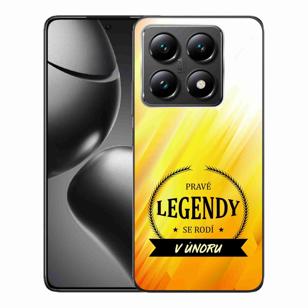 Gelový kryt mmCase na Xiaomi 14T - legendy v únoru žluté pozadí