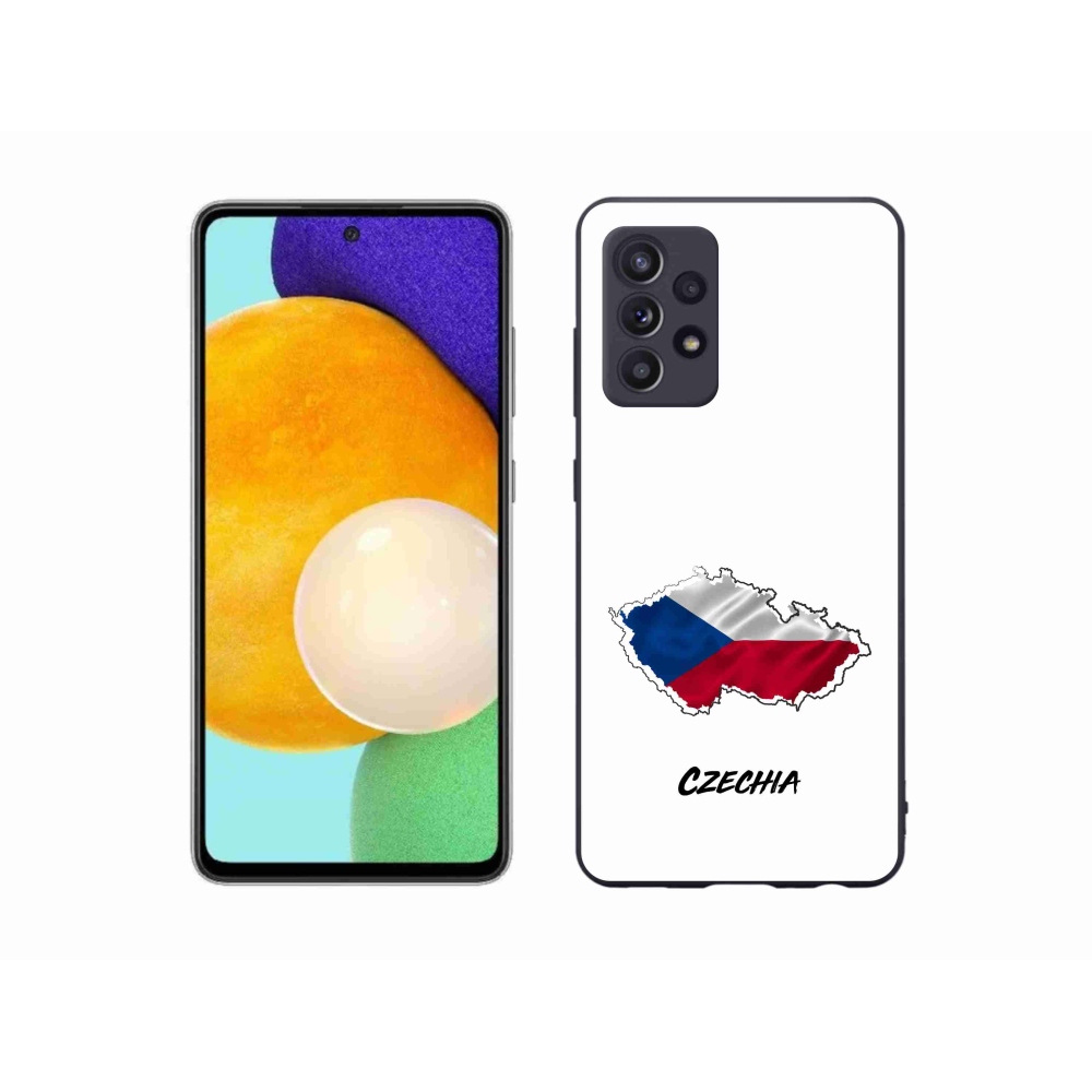 Gelový kryt mmCase na Samsung Galaxy A52/A52 5G - Czechia bílé pozadí