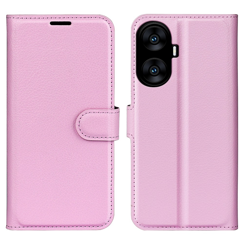 Litchi knížkové pouzdro na Realme C55 - růžové