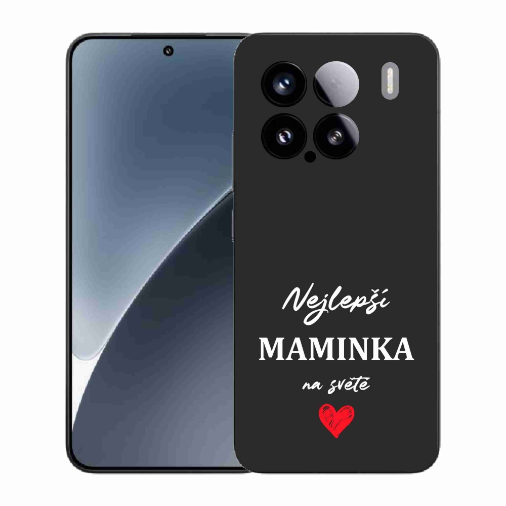 Gelový kryt mmCase na Xiaomi 15 - nejlepší maminka 1 černé pozadí