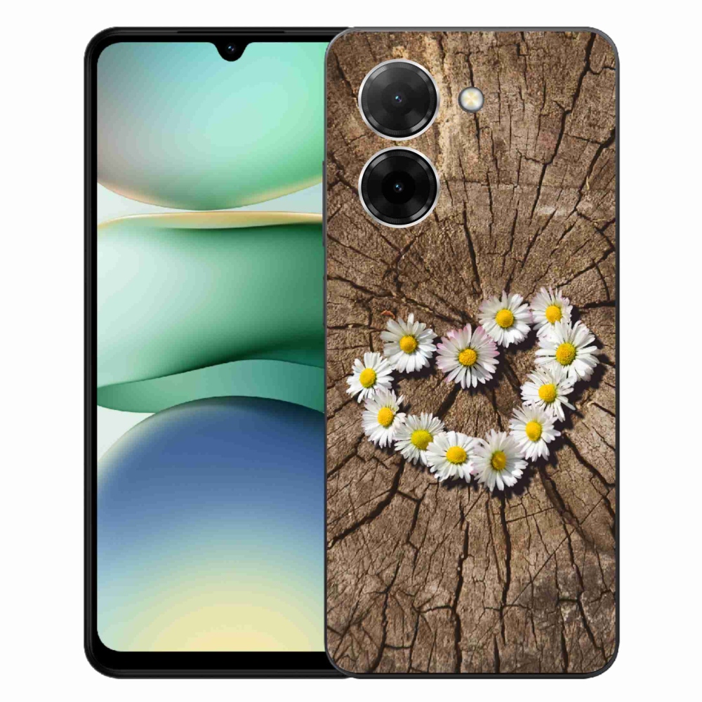 Gelový kryt mmCase na Xiaomi Redmi A5 (171.7x77.8x8.3mm) - srdce z kopretin