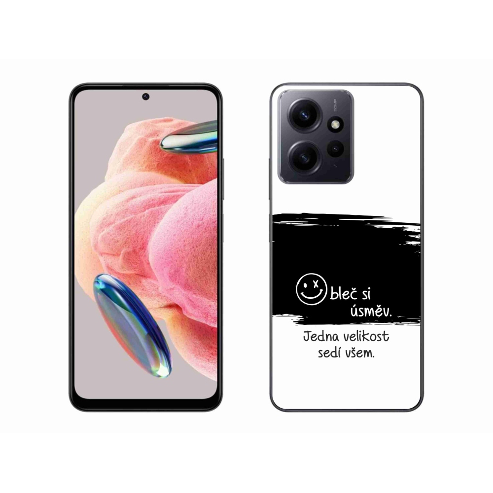 Gelový kryt mmCase na Xiaomi Redmi Note 12 4G - vtipný text 8 černobílé pozadí