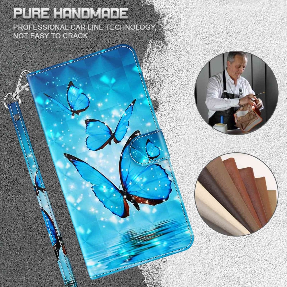 Print knížkové pouzdro na Samsung Galaxy S24 - modří motýli